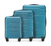 WITTCHEN Valise Rigide Stable de Valise Trolley Set 3 pièces. Étui léger de 4 roulettes pivotantes à Verrouillage combiné coquilles dures Poids 9,9 kg