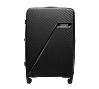 WITTCHEN Win Line Grande Valise Bagage de Voyage léger Valise Rigide polypropylène Serrure à Combinaison poignée télescopique 4 Doubles Roues 360° Taille XL Noir-Argent