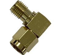 Wittenberg Antennen Adapter SMA WINKELSTÜCK SMA Stecker auf SMA Buchse vergoldet 50 OHm 103513 Adaptateur SMA SMA mâle - SMA