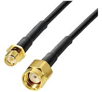 Rallonge Wittenberg Antennen antenne WiFi [1x SMA inversé femelle - 1x SMA inversé mâle] 10 m noir