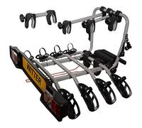 Witter ZX304EU Porte-vélos sur Barre d'attelage à Pince pour 4 Vélos | Charge Maximale 60 kg | Tableau Lumineux pour Prises a13 Broches