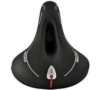 WITTKOP Selle de vélo avec concept confortable à 3 zones et rembourrage en gel supplémentaire, selle de vélo confortable pour hommes et femmes, Büchel Grande Medicus, selle de vélo avec pince, noire