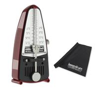 Wittner 834 Métronome mécanique Taktell Piccolo avec chiffon en microfibre Keepdrum Rouge