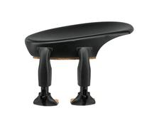 Wittner mentonnière, mentonnière latérale violon 1/2-1/4, plastique haute technologie, anatomiquement formé, testé contre les allergies, sans tournevis, noir, Fabriqué en Allemagne, 250231