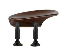 Wittner mentonnière, mentonnière latérale violon 4/4, plastique High-Tech, anatomiquement formé, testé pour les allergies, avec tournevis, couleur palissandre, Made in Germany, 250111P