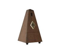 Wittner Metronome Taktell Forme Pyramide Système Maelzel Série 810 - Boîtier en bois massif - Avec cloche - Chêne brun mat - Mécanique à remonter - Pas de piles nécessaires - Fabriqué en Allemagne