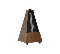 Wittner Metronome Taktell Forme Pyramide Système Maelzel Série 810 - Boîtier en bois massif - Avec cloche - Noyer mat - Mécanique à remonter - Pas de piles nécessaires - Fabriqué en Allemagne