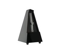 Wittner Metronome Taktell Forme Pyramide Système Maelzel Série 810 - Boîtier en bois massif - Avec cloche - Noir brillant - Mécanique à remonter - Pas de piles nécessaires - Fabriqué en Allemagne