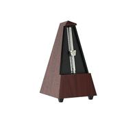 Wittner Metronome Taktell Forme Pyramide Système Maelzel Série 855 - Boîtier en plastique - Avec cloche - Grain de acajou - Mécanique à remonter - Pas de piles nécessaires - Fabriqué en Allemagne