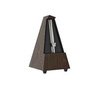 Wittner Metronome Taktell Forme Pyramide Système Maelzel Série 855 - Boîtier en plastique - Avec cloche - Grain de noyer - Mécanique à remonter - Pas de piles nécessaires - Fabriqué en Allemagne