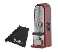 Wittner Taktell Piccolino 890141 Métronome mécanique Rouge rubis avec chiffon microfibre Keepdrum