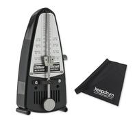 Wittner Taktell Piccolo 836 Métronome mécanique avec chiffon microfibre Keepdrum Noir