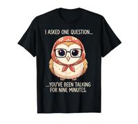 Witty Barn Owl Écharpe Florale avec Lunettes T-Shirt