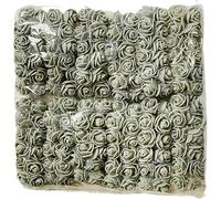 Witty Cuties Lot de 144 roses artificielles argentées en mousse pour loisirs créatifs, décoration, bouquets de mariage, fête prénuptiale, décoration de fleurs