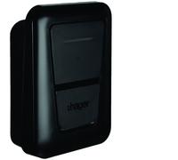 witty plus borne de recharge IP55 1x 7,4/22kW 1P/3P T2+TIC+RFID+APP BLE+OCPP+MID - HAGER XVL122STI