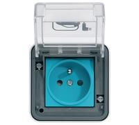 Witty prise 2P+T IP55, M2+, saillie, 3,7 kW, pour recharge véhicule électrique - HAGER - XEV080