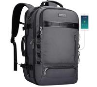 WITZMAN Sac à Dos Voyage Homme Ordinateur 16 Pouces pour Travail | Grande capacité, Ouverture Type Valise et Port USB, Idéal Pour Travail, Voyages et Déplacements Quotidiens, B746 Gris Argenté