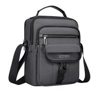 WITZMAN Sacs à BandoulièRe Pour Hommes Sac à BandoulièRe De Voyage Sac De Messager DéContracté LéGer Pour Les Voyages De Travail(B699 Silvery Grey)