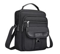 WITZMAN Sacs à BandoulièRe Pour Hommes Sac à BandoulièRe De Voyage Sac De Messager DéContracté LéGer Pour Les Voyages De Travail(B699 Black)