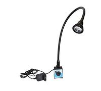 WIVAMAC Spot LED avec base magnétique 3 W avec col de cygne industriel pour tour à bois, bois fraisage CNC, perceuse et établi.