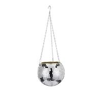 WIVAYE Pot de fleurs à suspendre en forme de boule à facettes avec crochet de plafond, moderne pour fenêtre, décoration murale et plafond