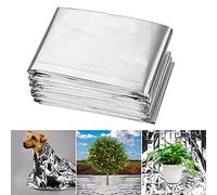 WIVAYE Lot de 10 films réfléchissants argentés pour plantes - 210,8 x 129,5 cm - Film Mylar réfléchissant pour serre de jardin - Pour garder au chaud