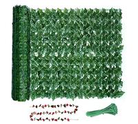 Wivico Haie Artificielle|Brise Vue 3L x 1.5H m|pour Balcon|érable Clôture De Feuille Artificielle|Protection Jardin|Clôture Paysagers Décoration Rouleau Feuillage Réaliste Anti-UV Vert