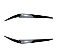 Wivplex 2 pièces ABS Brillant Mal Phare Paupières Sourcils, for BMW, Série 5 G30 G31 M5 520 525 530 540 2017-2021 3D Autocollants Accessoires Sourcils(Gloss Black)