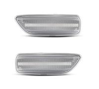 Wivplex 2 pièces clignotant ambre dynamique garde-boue marqueur latéral avant Lampfit, for VOLVO, S60 S80 V70 II XC90 XC70 Voyant de voiture(Dynamic Clear Case)