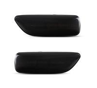 Wivplex 2 pièces clignotant ambre dynamique garde-boue marqueur latéral avant Lampfit, for VOLVO, S60 S80 V70 II XC90 XC70 Voyant de voiture(Dynamic Smoked Case)