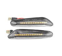 Wivplex 2 pièces clignotants dynamiques feu de position latéral clignotant séquentiel, for, E90 E91 E92 E93 E60 E87 E82 X3 X1 Voyant de voiture(White shell)