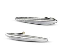 Wivplex 2 pièces marqueur latéral ambre dynamique clignotant eau qui coule, for Alfa Romeo, 159 Typ 939 2005-2010 Boera 2005 Voyant de voiture(Dynamic Clear Case)