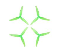 Wivplex 20 pièces/10 paires d'hélices à 3 pales/tri-pales, for drone Nazgul F5 FPV, pièce de 5 pouces avec trou montage mm Ensemble de pales d'hélice de drone(Crystal green)