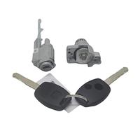 Wivplex AL036 ensemble complet de serrures interrupteur d'allumage serrure porte baril TRANS 2 clés avec 46 puces, for Civic, 06-08 Interrupteur d'allumage de voiture(BLACK IG.S-Left Lock 2pcs)