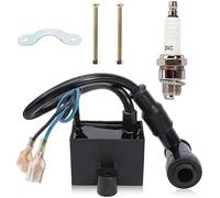 Wivplex Bobine d'allumage et Bougie d'allumage for Moteur 2 Temps 49cc, 50cc, 60cc, 66cc, 70cc, 80cc, vélo motorisé Kit de Bougies d'allumage CDI