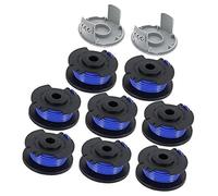 Wivplex Bobine de Fil de Rechange for Coupe-Bordures sans Fil Ryobi One+ AC14RL3A 18 V, 24 V, 40 V (Lot de 6) Bobine pour Tondeuse à Gazon(Black 8 Spool+2 Cap)
