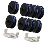 Wivplex Bobine de Fil for Coupe-Bordures Ryobi, RAC123 5132002671, 1,6 mm x 8,3 m, for Ryobi, RLT4027, RLT4125, RLT5027, RLT6030, RLT5127, RLT6130-5132002670 (8 bobines + 1 Couvercle) Ligne de Bobine