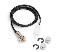 Wivplex Compteur de tachymètre moto 12 V rétro-éclairage LCD compteur vitesse numérique température carburant jauge niveau, for Harley Indicateur de vitesse pour vélo(Onlysensor)