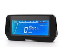 Wivplex Compteur de vitesse universel for moto 199 km/h Compte-tours 12000 tr/min kilométrique voyage Temps 12 h Moteur 24 cylindres V Indicateur de vitesse pour vélo(Gauge only)