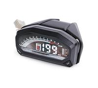 Wivplex Compteur de vitesse universel for moto et scooter 0-199 km/h ODO TRIP Tachymètre 12000 tr/min 6 vitesses Affichage du niveau carburant 2 4 cylindres Indicateur de vitesse pour vélo(Gauge only)
