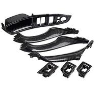 Wivplex contour de poignée de porte de voiture Poignée de porte intérieure voiture Rhd Lhd, pour BMW, pour série 5 F10 F11 520D 525D 530D 535I revêtement d'habillage(BLACK Lhd carbon 7pcs)