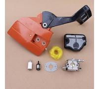 Wivplex Couvercle de chaîne pignon d'embrayage Poignée frein Ensemble carburateur, for tronçonneuses Husqvarna, 136 137 141 142 Housse de protection pour chaîne de scie