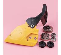 Wivplex Couvercle de poignée frein chaîne for tronçonneuse avec joint d'huile roulement manivelle 325 pas 7 dents tambour d'embrayage, for Partner, 350 351 Housse de protection pour chaîne de scie