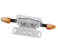 Wivplex Feux clignotants avant arrière, for DRZ400S 2000-2019 DRZ400SM 2005-2019, feu de signalisation frein, clignotant plaque d'immatriculation Témoin lumineux pour moto(BLACK Silver)