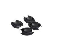 Wivplex for Nissan, for Qashqai, J10 2007-2013 Noir Brillant Chrome poignée de Porte de Voiture Autocollants Accessoires de Style Coque de poignée de Porte(Black Bowl)