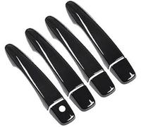 Wivplex for NISSAN, for X-TRAIL, T32 MK3 2014-2020 X Trail, for Xtrail, couvercle de poignée porte voiture chromé brillant Couvre-poignée de porte extérieure de voiture(Black No Button)