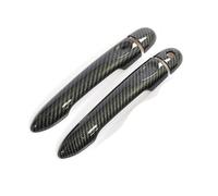 Wivplex For Renault, Clio IV Clio 4 Lutecia 2012-2019 noir brillant en Fiber de carbone poignée de porte de voiture couverture accessoires de style 2013 2014 2015 Coque de poignée de porte(Carbon 1key
