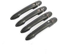 Wivplex for Renault, Zoe ZE 2012 2013 2014 2015 2016 2017 Couvercle de poignée porte voiture en fibre carbone Couvre-poignée de porte extérieure de voiture(BLACK 4dr No Key 2 Buttons)