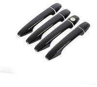 Wivplex for Subaru, Legacy 2015~2020 BN BS Brillant Noir Poignée de Porte Voiture Couverture Pad Autocollant Superposition Couvre-poignée de porte extérieure de voiture(BLACK No Keyless Entry)