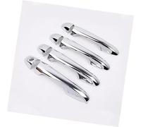 Wivplex for Toyota, for RAV4, Rav 4 Xa40 2014-2019 en fibre de carbone chromé poignée porte voiture décor couvercle bol Couvre-poignée de porte extérieure de voiture(Silver No Sensor)